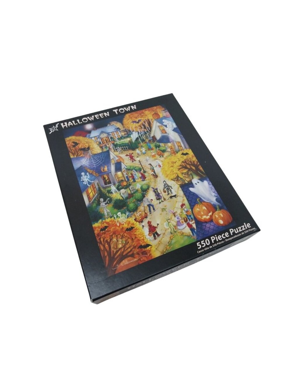 Halloween Town 550 Piece Jigsaw Puzzle By Randy Wollenmann Recycled Materials